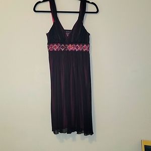 Pink & Black Simple patterned dress
